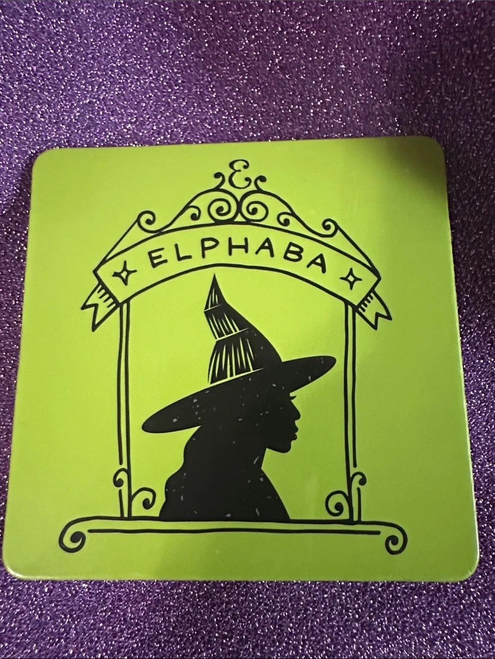Wicked Green Witch Elphaba Coaster Home Party Supplies witchy houseware gift